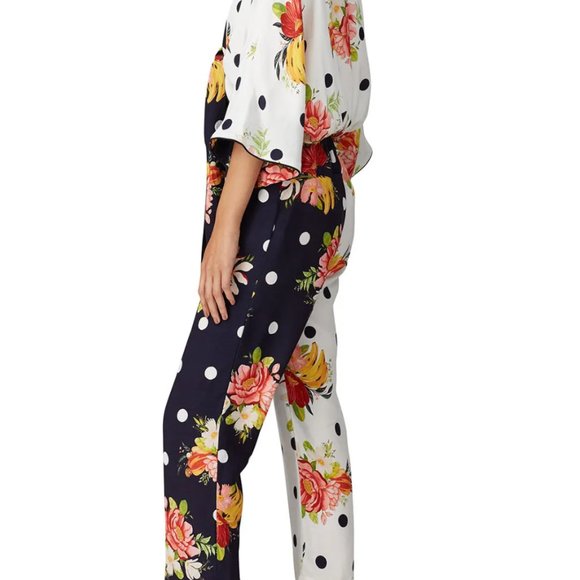 Farm Rio Mixed Nanaju Jumpsuit Floral Polka Dot - Picture 2 of 6